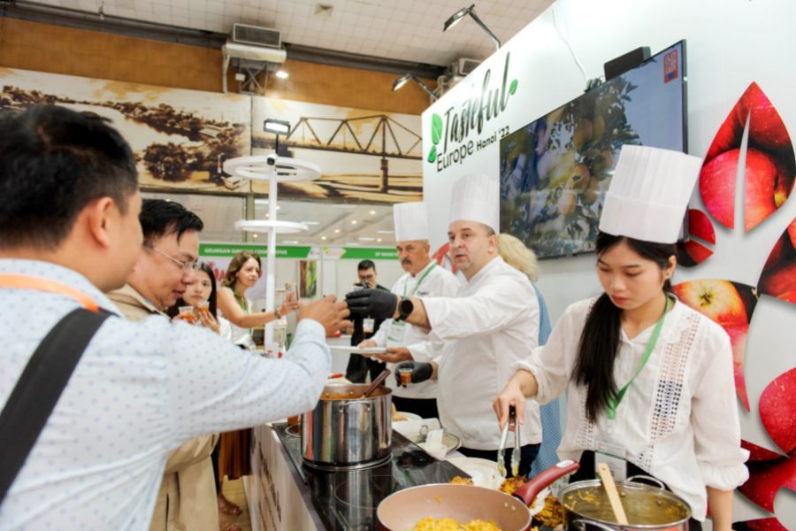 Vietfood booth exhibition Hanoi 2023